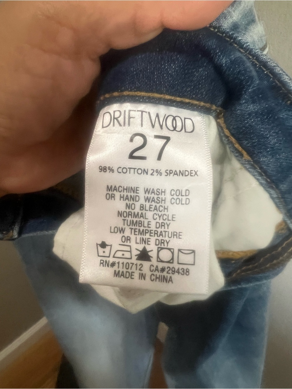 DRIFTWOOD Women’s Light Blue Jeans with Floral Embroidered Hems - Picture 10 of 10